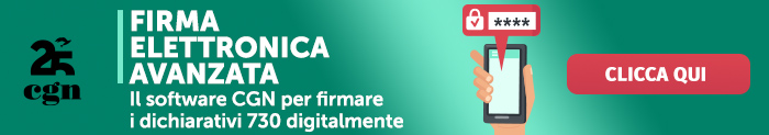 Firma Elettronica Avanzata - Il software CGN per firmare i dichiarativi 730